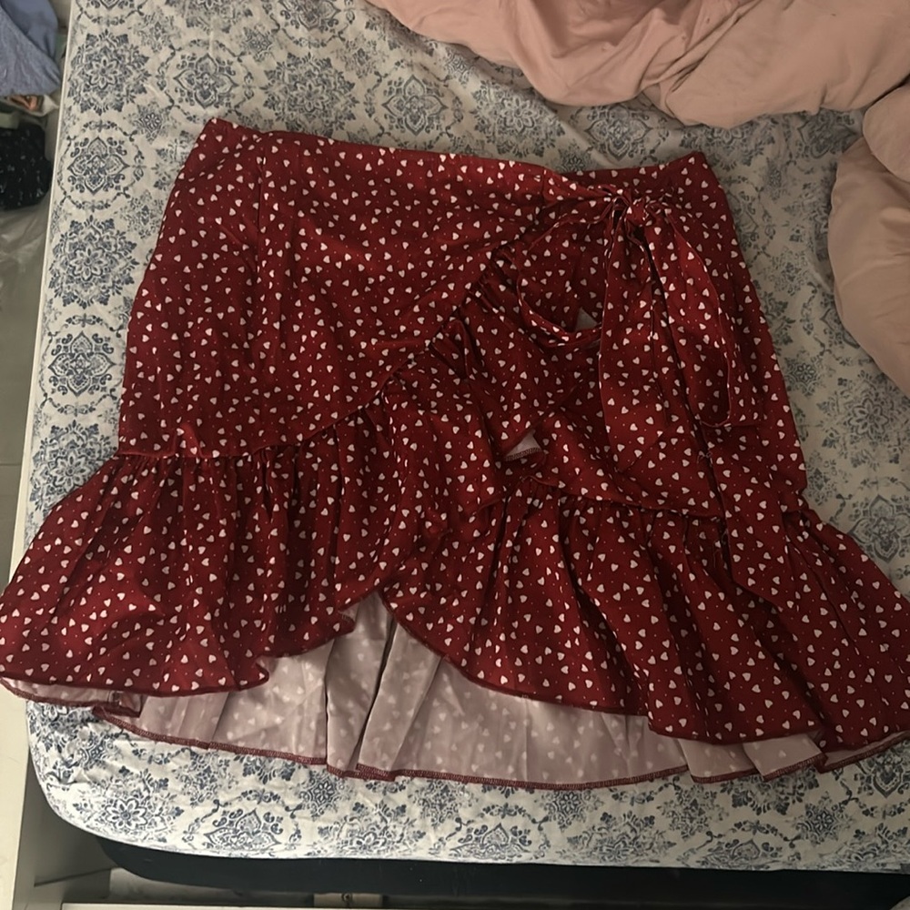 Matching red set with hearts❤️🤍